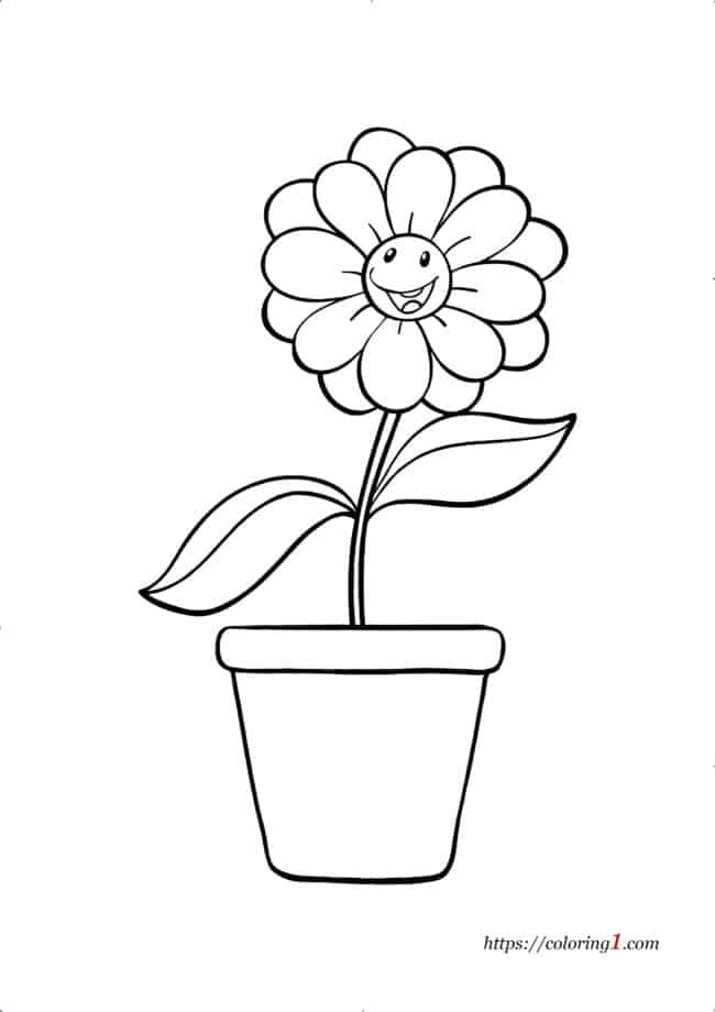 Flower Pot coloring page