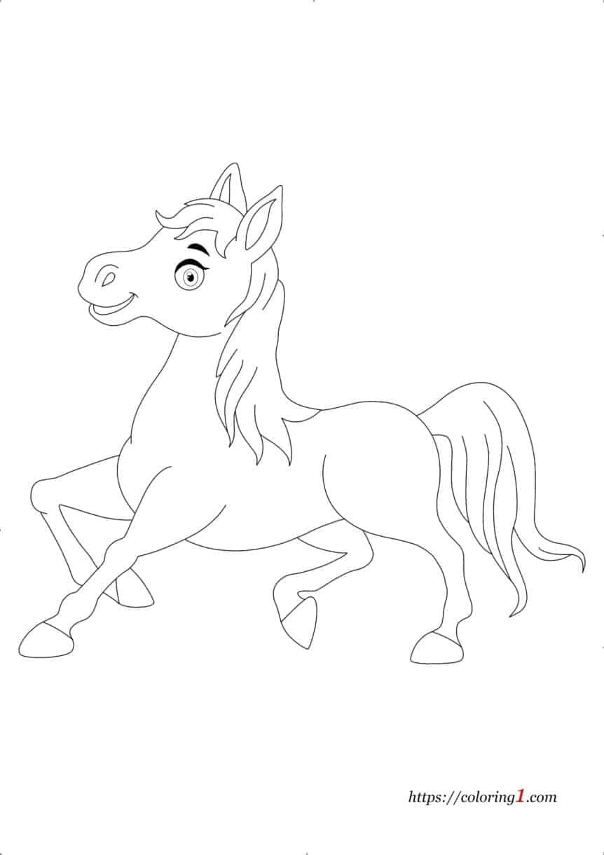 Cute Horse coloring page