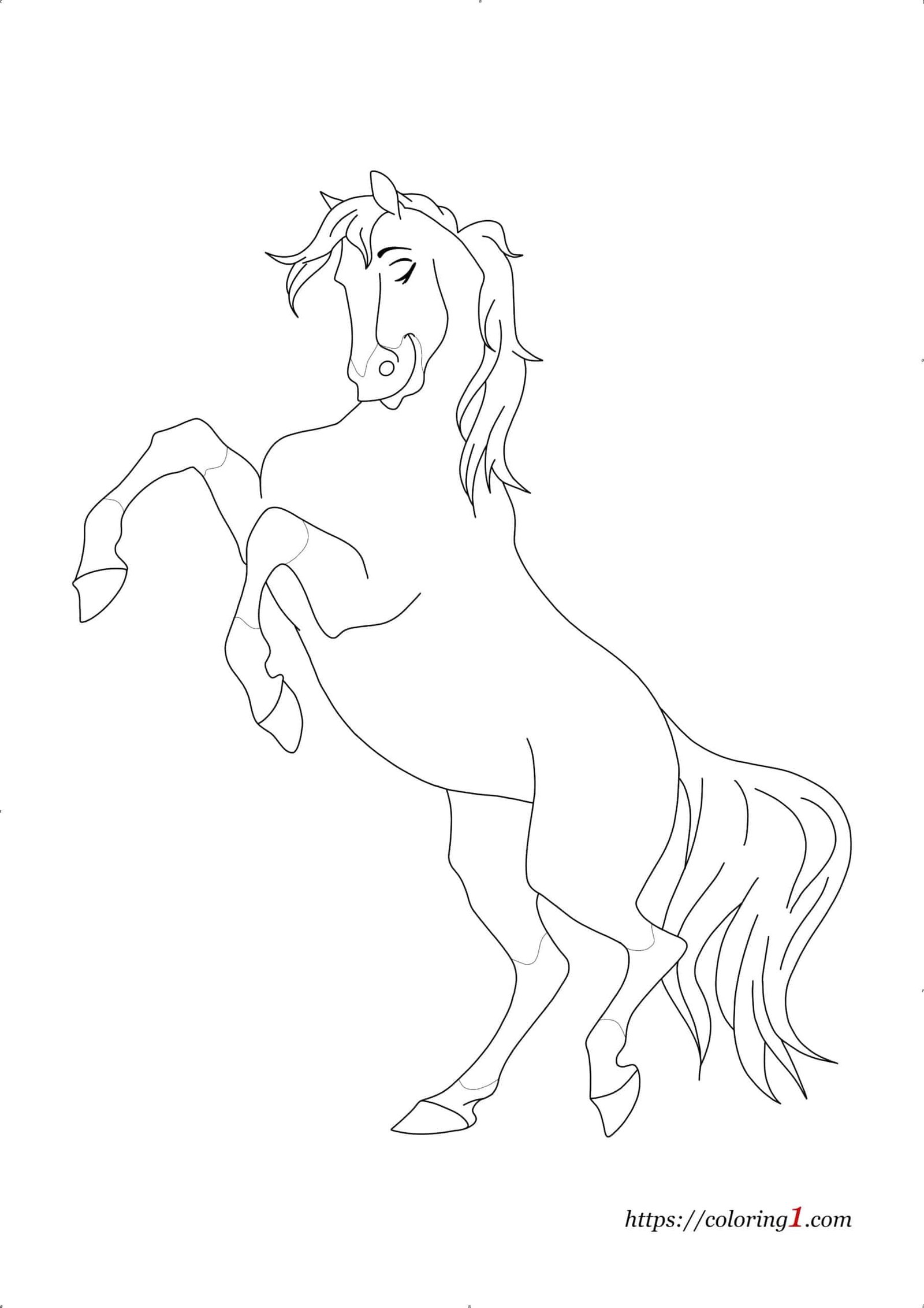 Detailed Horse coloring page