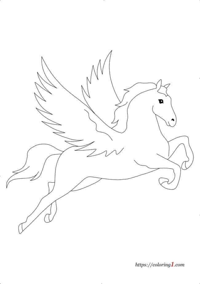Flying Horse coloring page
