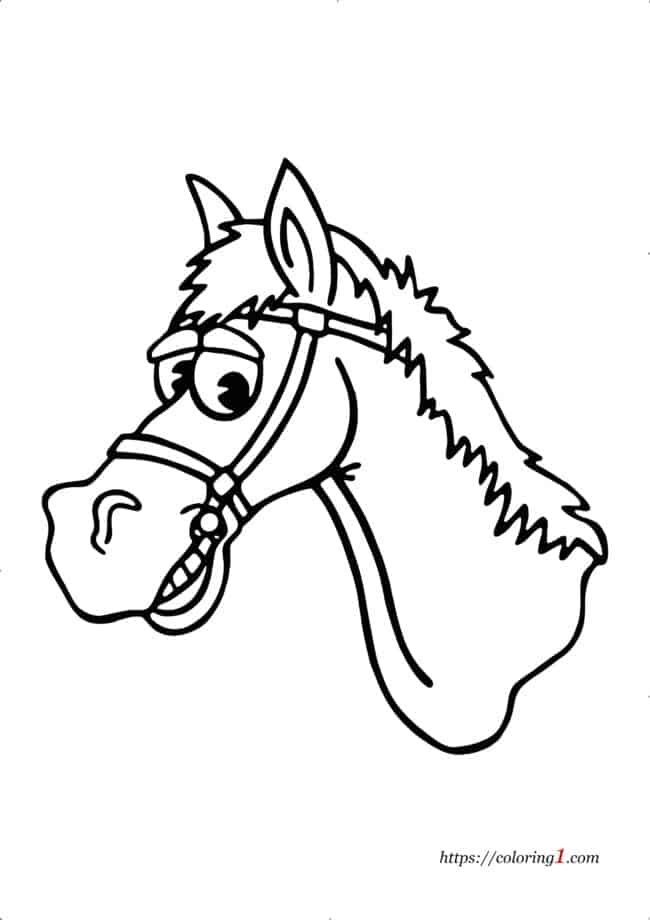 Paardengezicht kleurplaat
