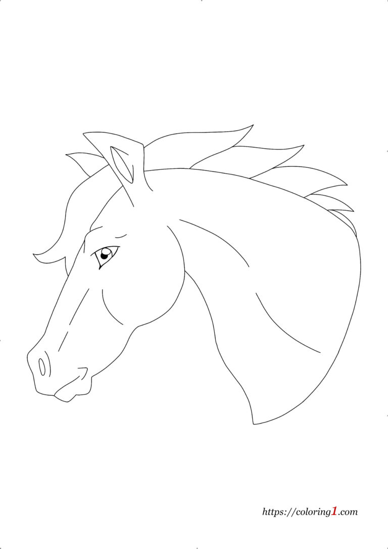 Horse Head Coloring Pages - 2 Free Coloring Sheets (2021)