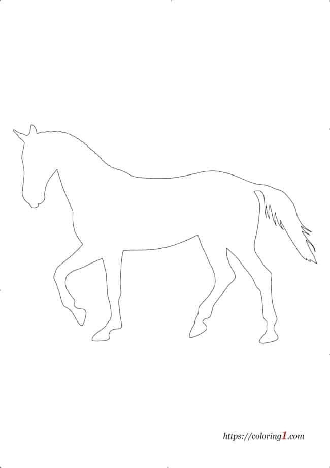 Paard Silhouet kleurplaat