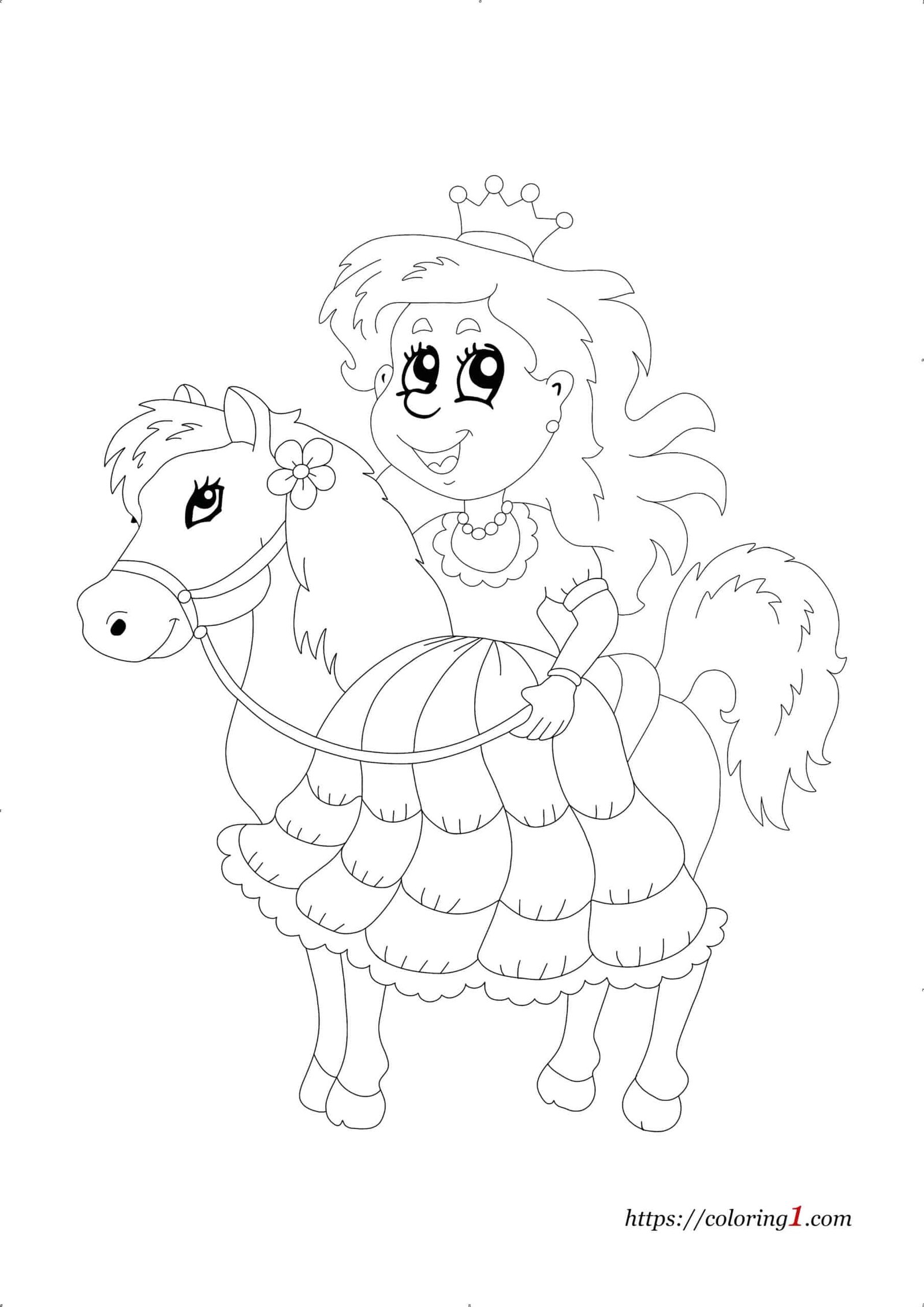 Princess Horse coloring page