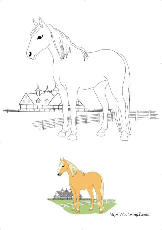 Quarter Horse free printable coloring page to print