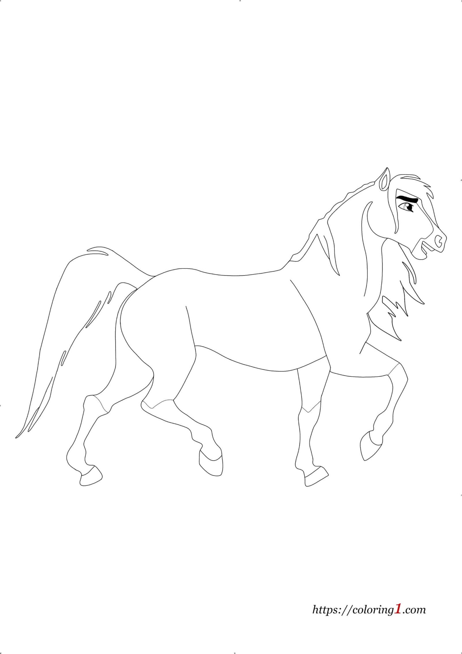 Spirit Horse coloring page