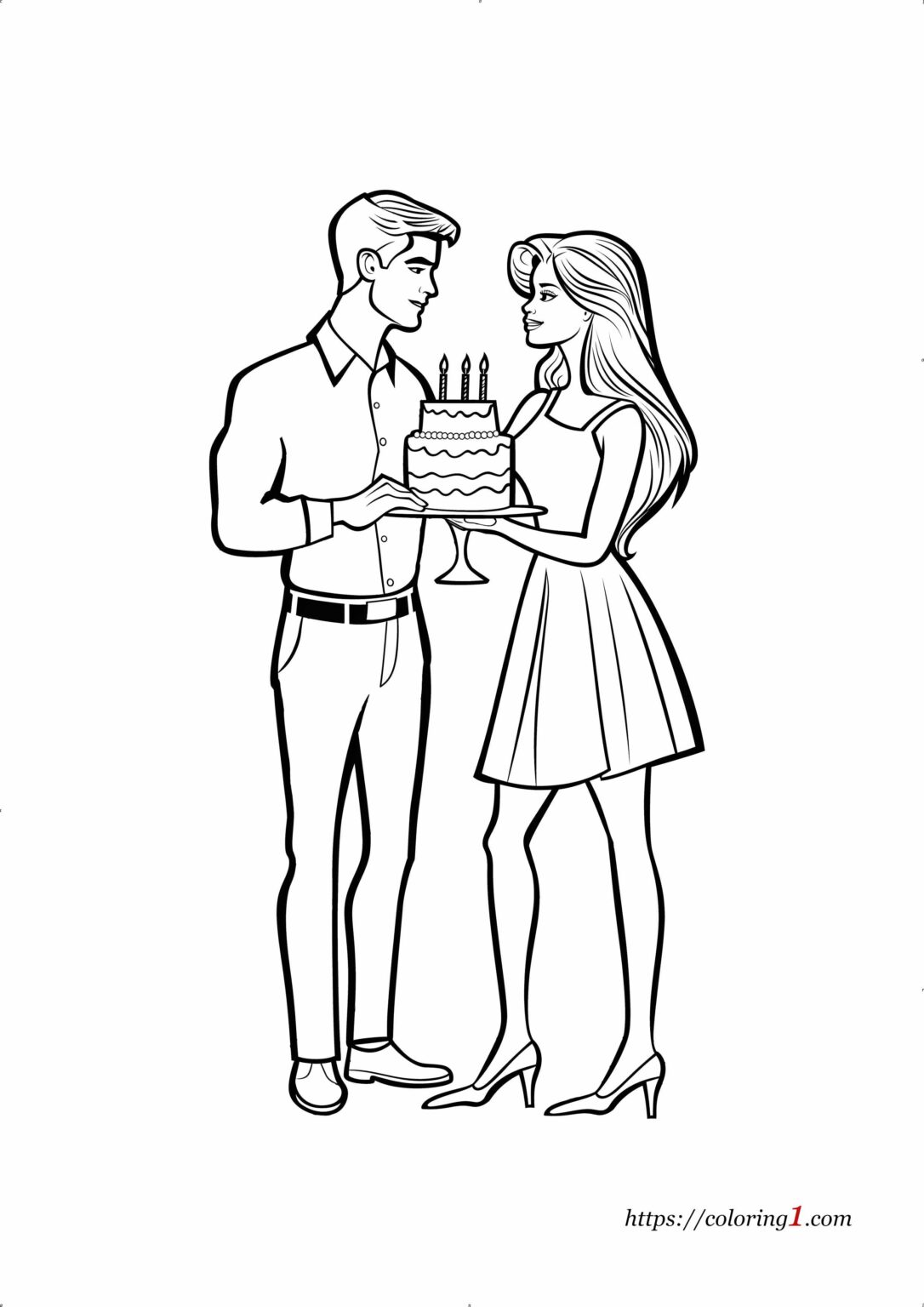 Barbie Birthday Coloring Page 2 Free Coloring Sheets (2024)