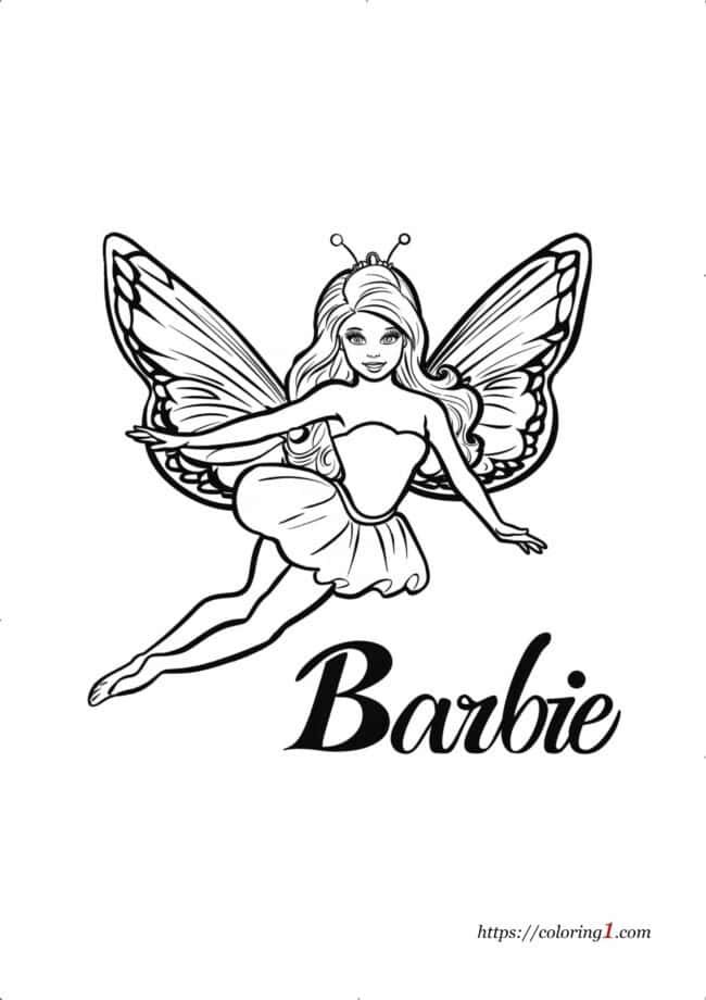 Barbie Fée coloriage gratuit