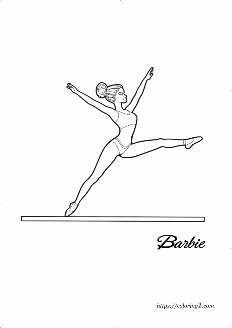 Barbie Gymnastics Coloring Page - 2 Free Coloring Sheets (2024)