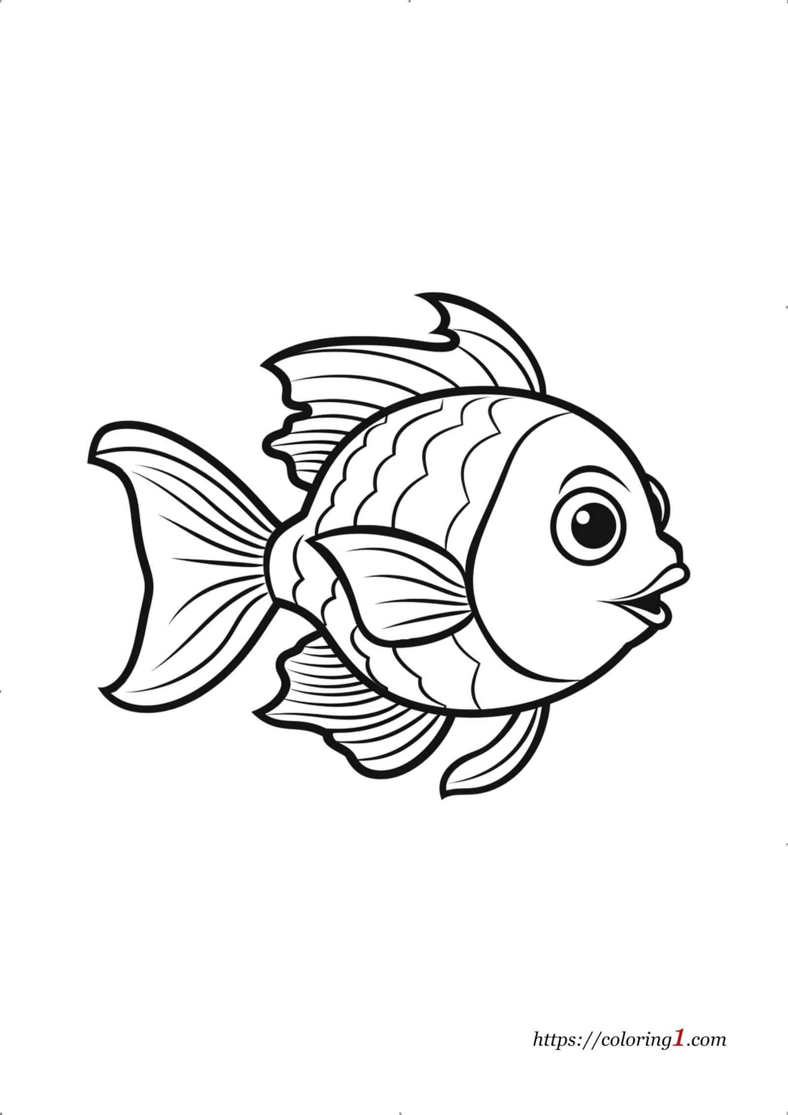 Fish Coloring Page For Preschool coloring page