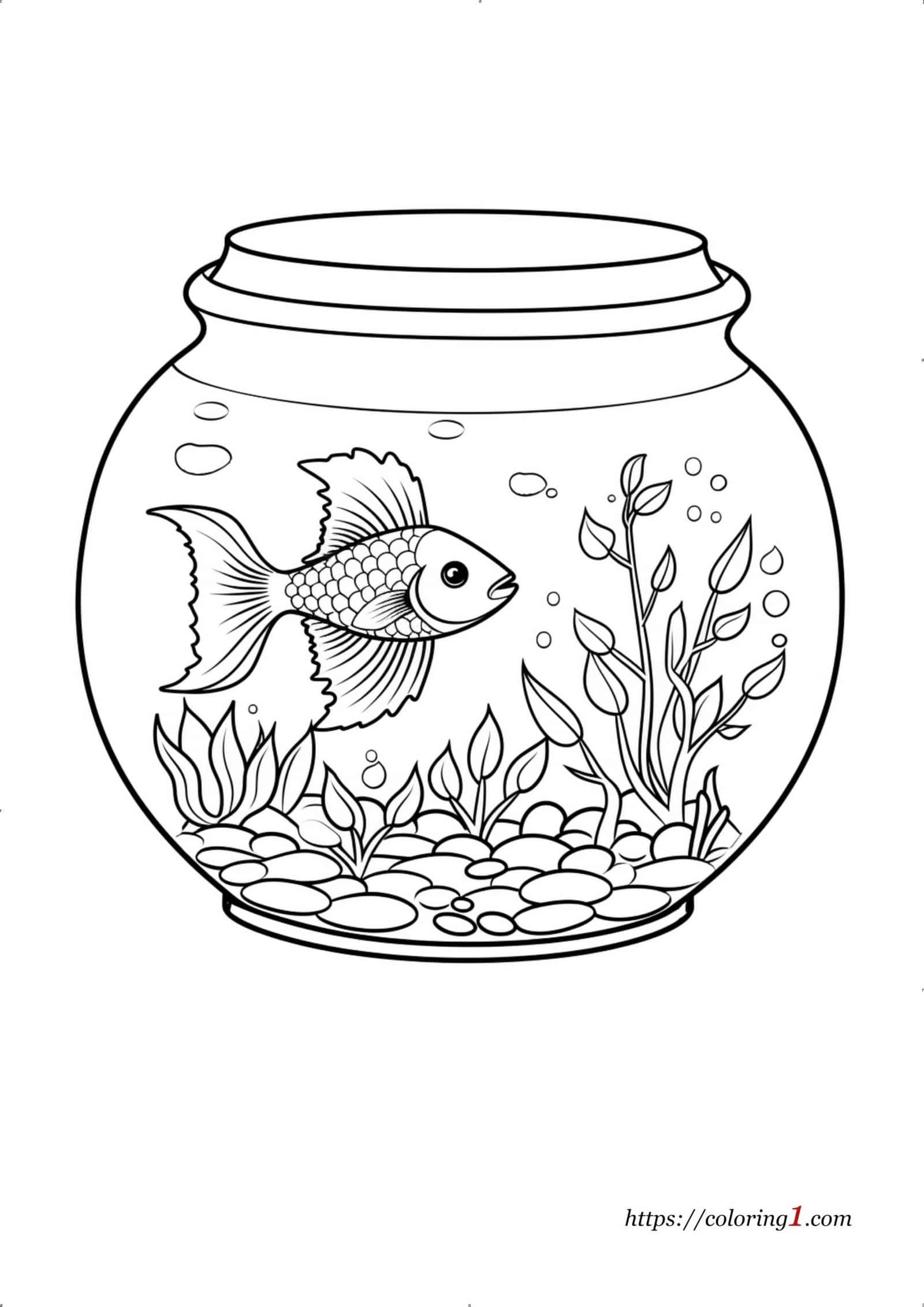 Fish Tank coloring page to print