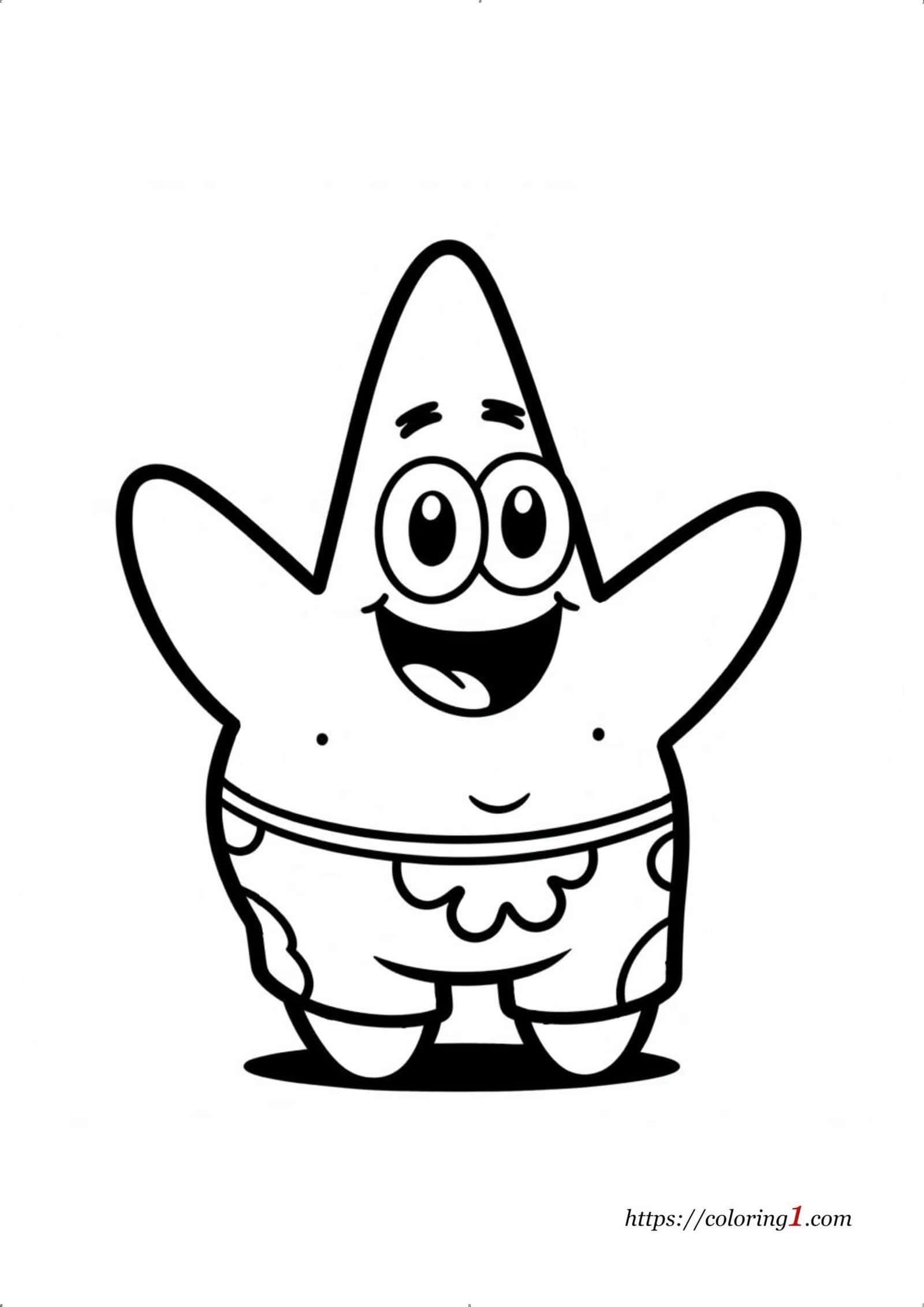 Patrick Star coloriage gratuit et imprimable