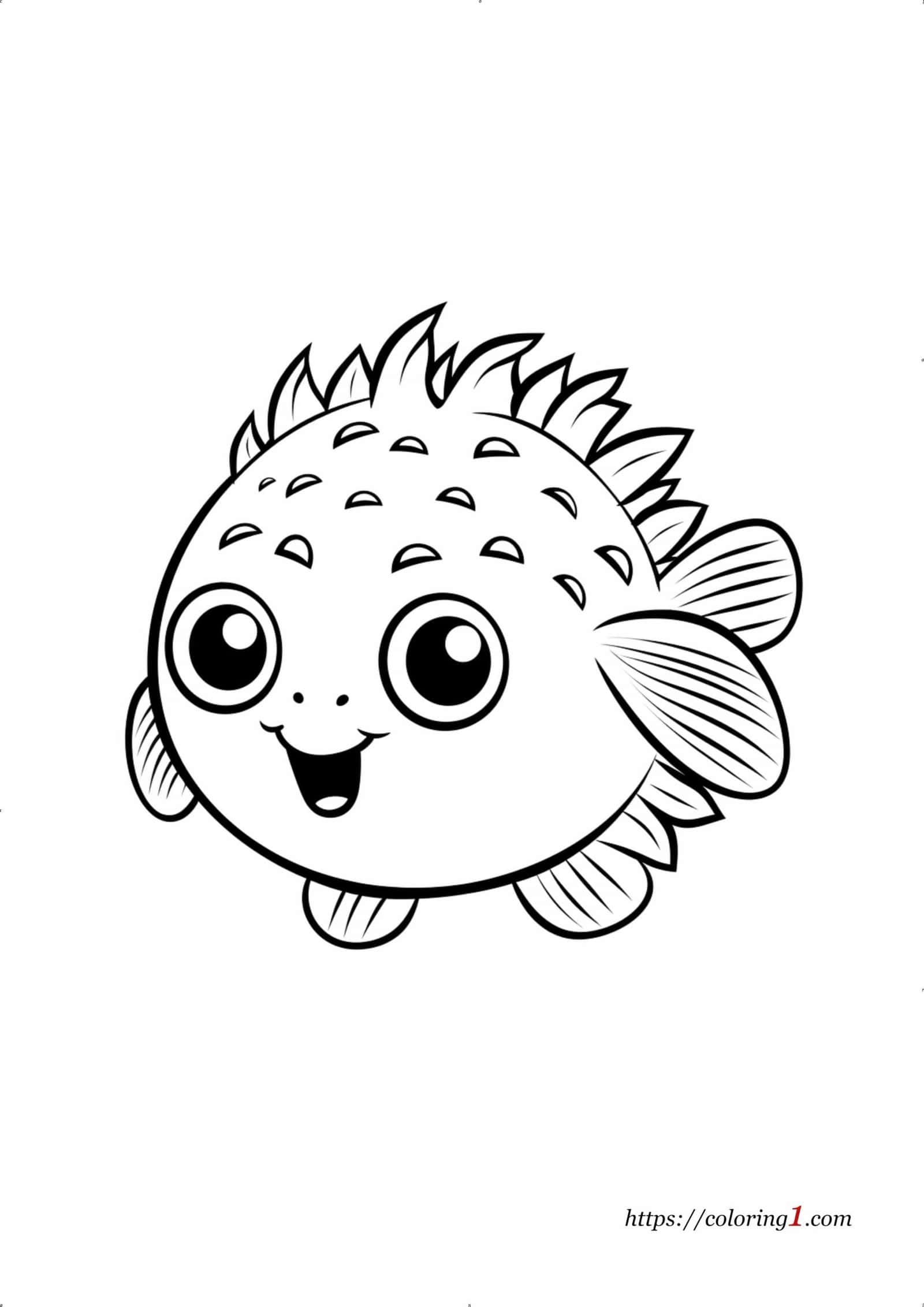 Puffer Fish printable coloring page