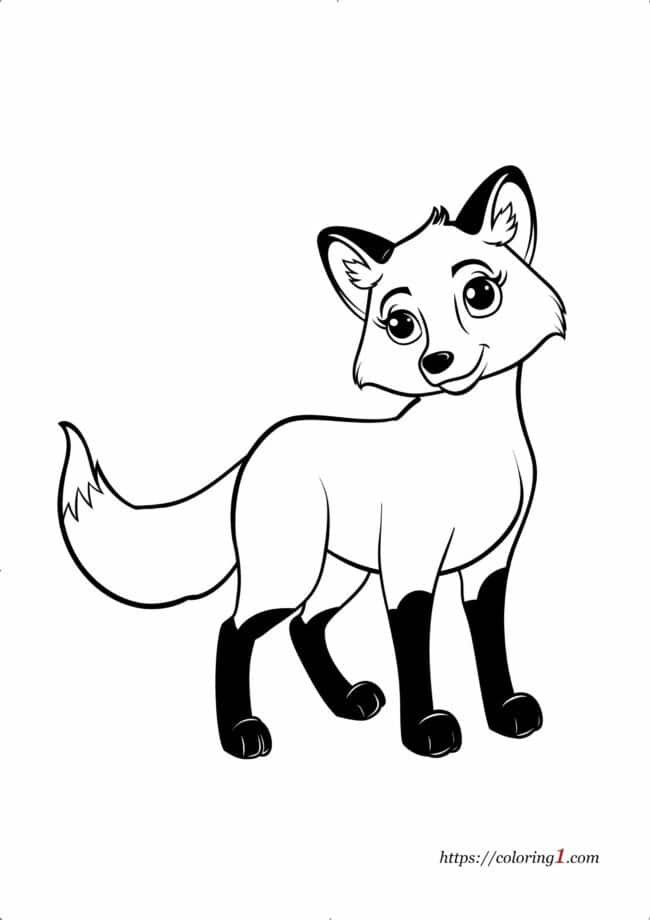 Red Fox free coloring book page