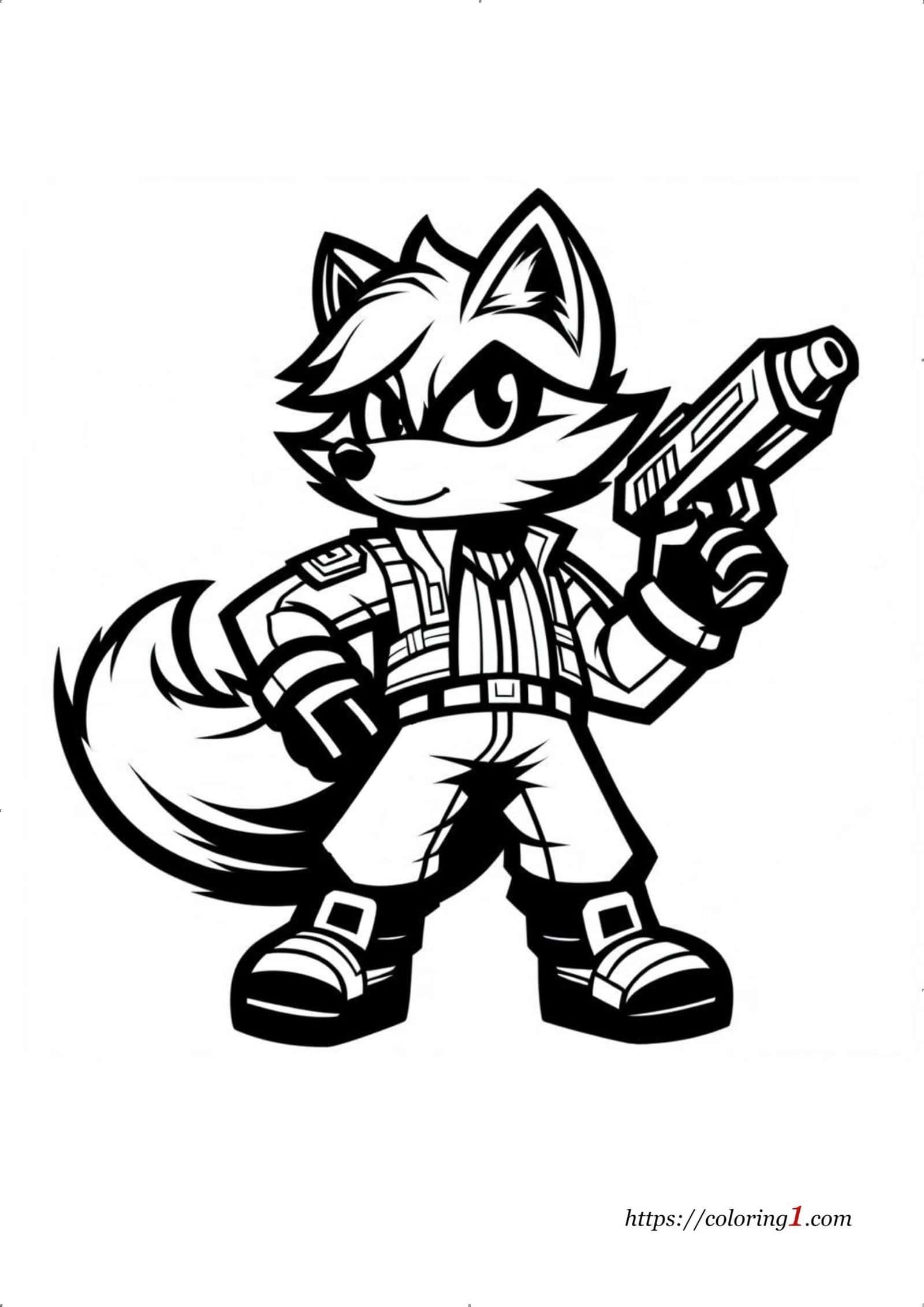 Star Fox McCloud coloring page