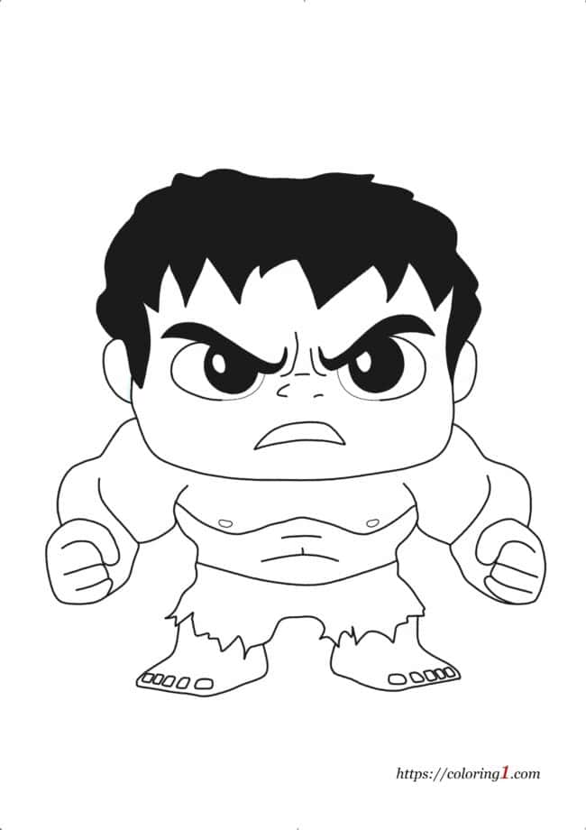 Angry Hulk Angry Hulk free printable coloring page for kids