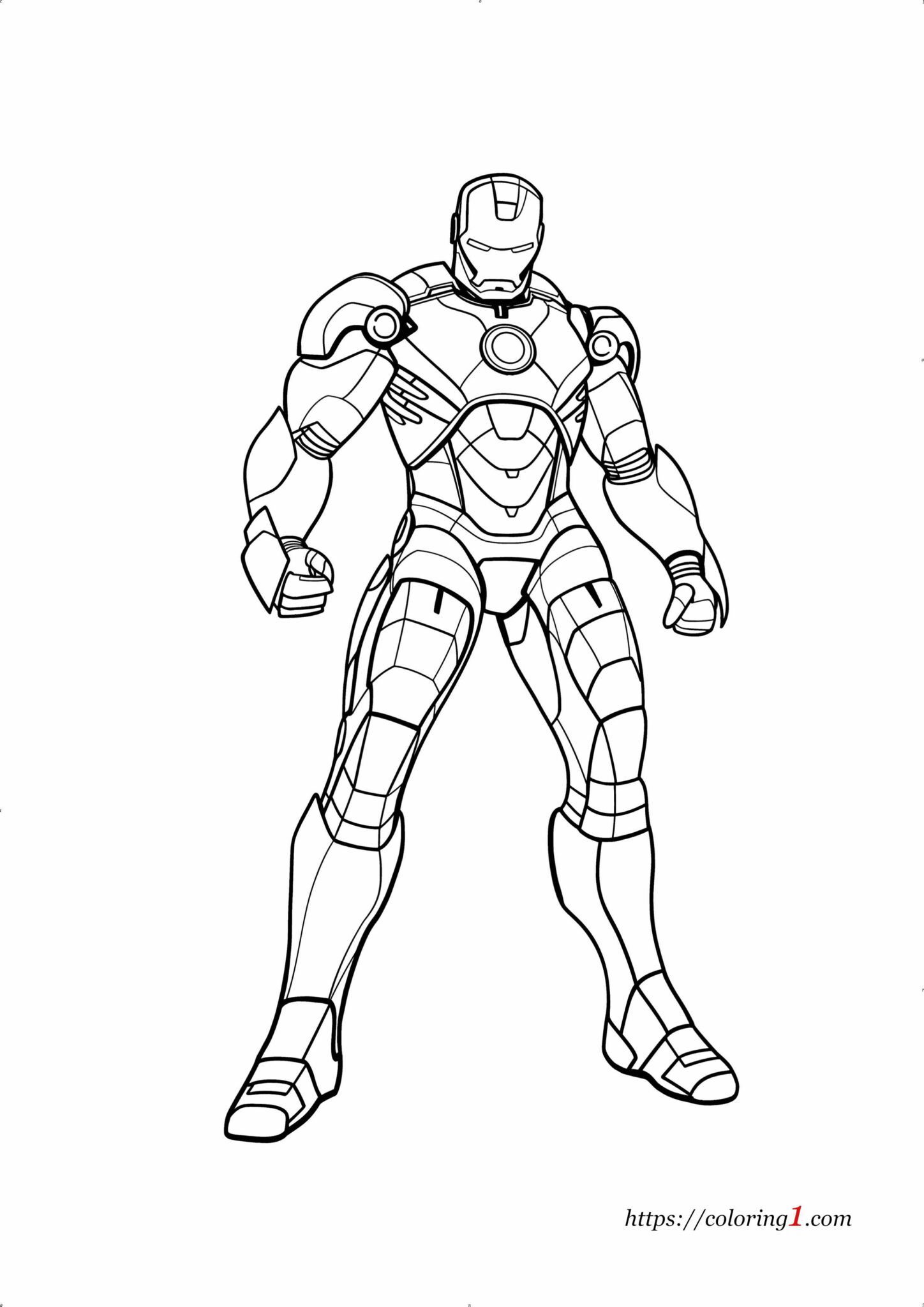 Avengers Iron Man - Free Coloring Sheet