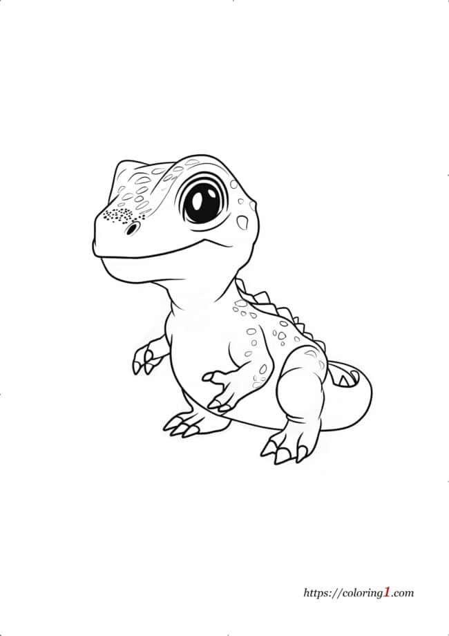 Baby Dinosaur coloring page to print