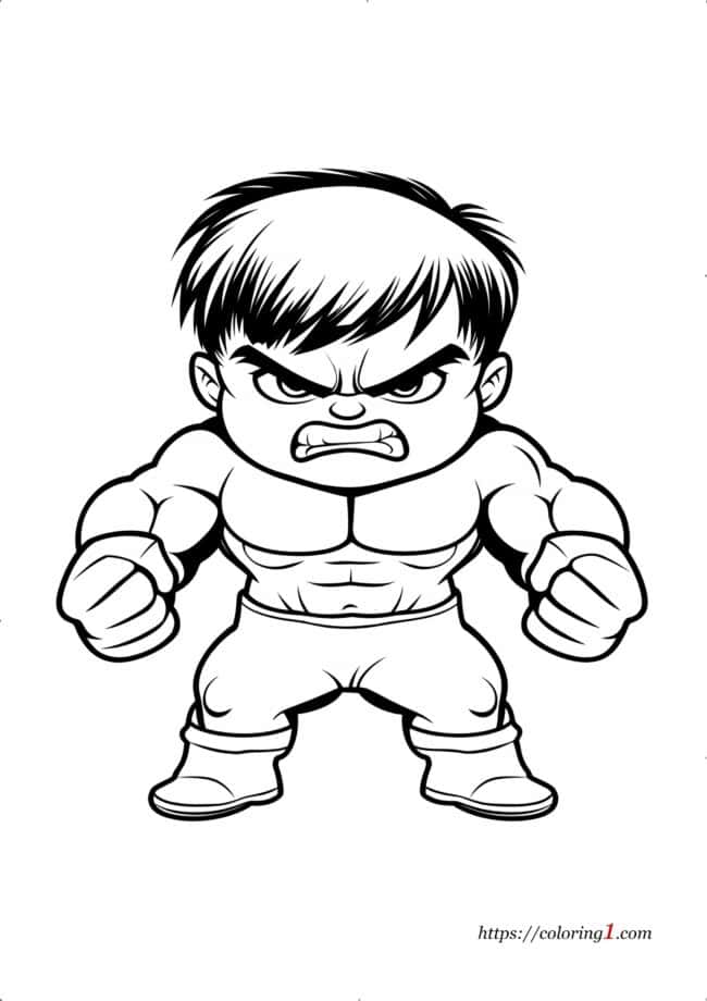 Baby Hulk Baby Hulk coloring page for kids