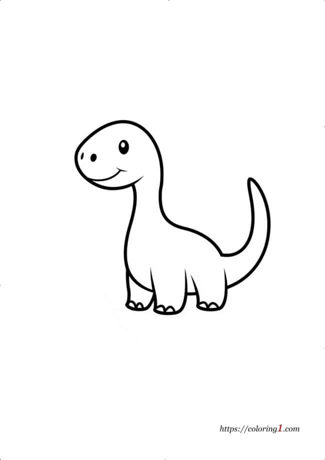Dinosaur coloring page for Preschoolers