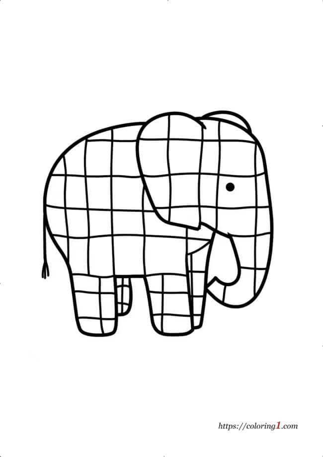 Elmer Elephant disegno da colorare gratuito per bambini