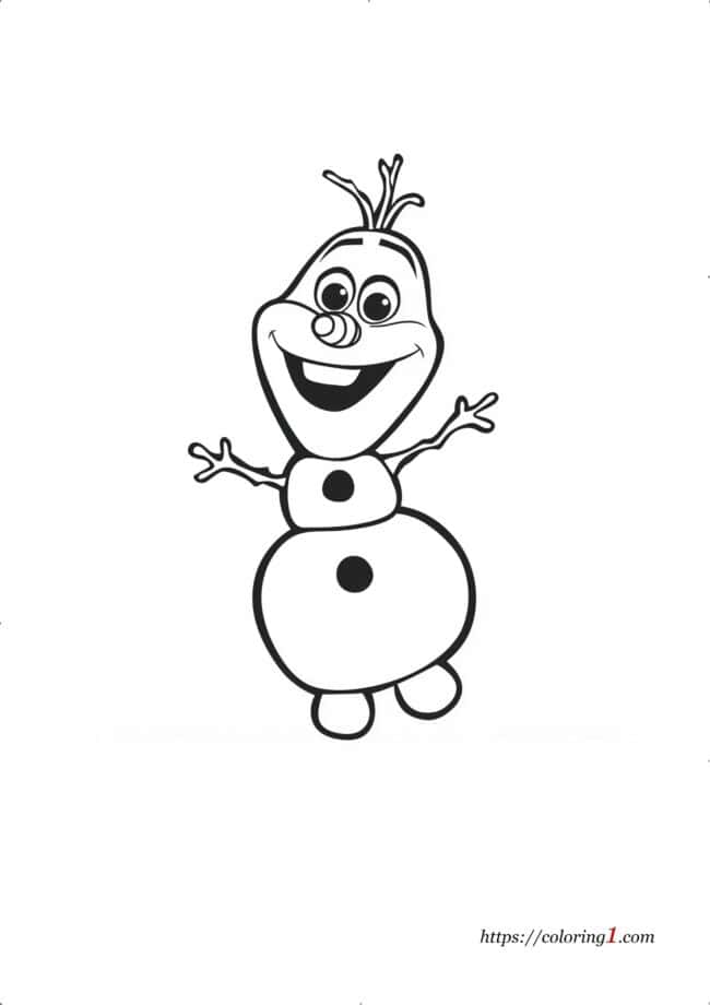 Frozen Olaf Frozen Olaf simple coloring page to print