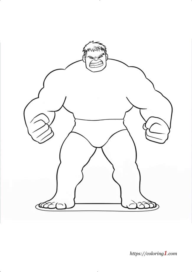 Incredible Hulk Incredible Hulk coloring page for kids and adults