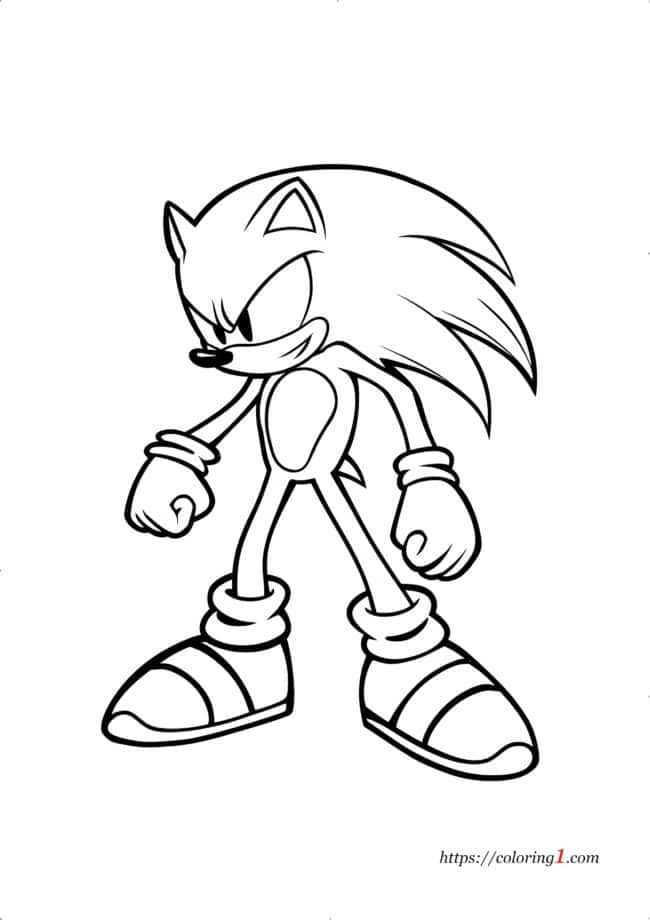 Knuckles Sonic Disegno da colorare di Knuckles Sonic per bambini