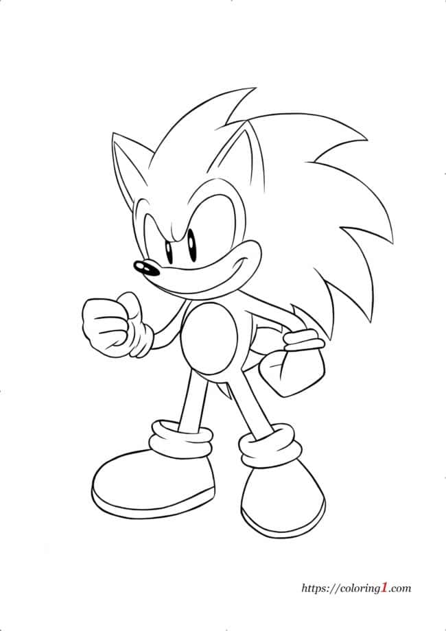 Sonic Hedgehog Disegno da colorare di Sonic Hedgehog per bambini