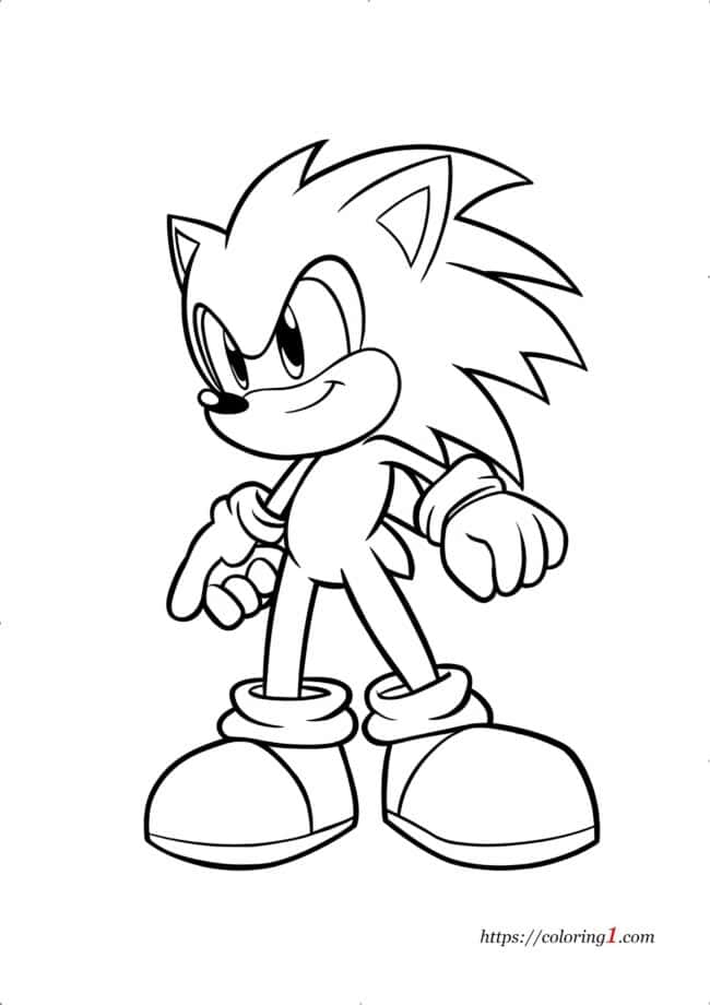 Super Sonic Disegno da colorare gratuito di Super Sonic