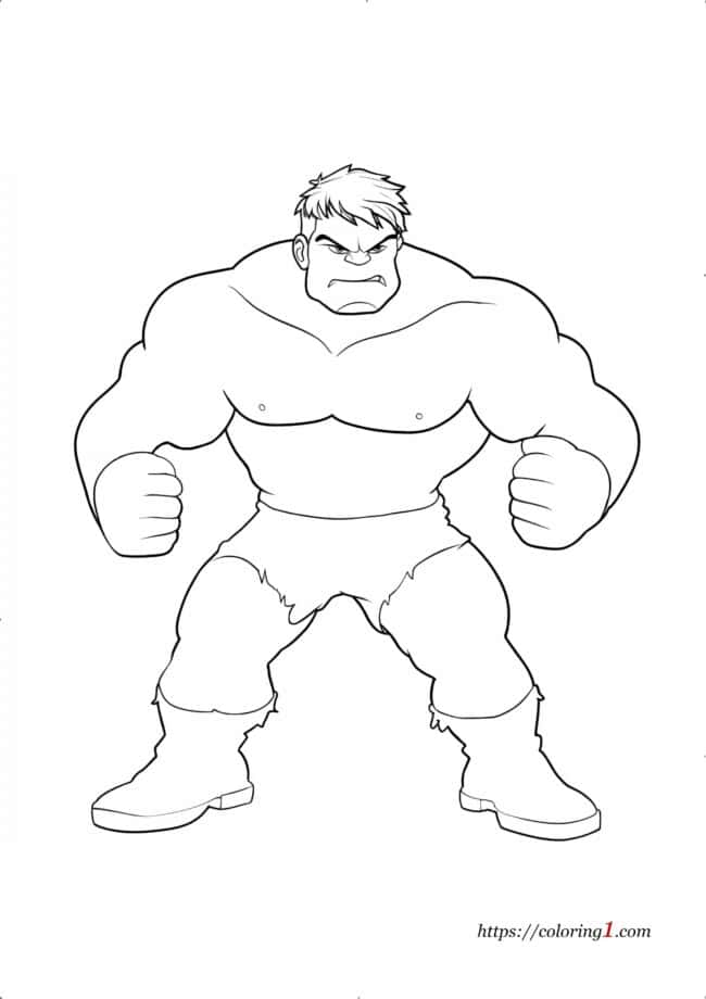 The Hulk The Hulk free coloring page to print